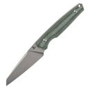 Green micarta handle fixed blade knife for camping