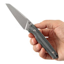 Fixed blade knife with carbon fiber handle and Kydex sheath