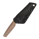Tenable Parr G011B7 – 2.87" 14C28N Reverse Tanto Fixed Blade Knife with Brown Micarta Handle & Kydex Sheath
