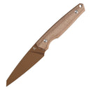 Tenable Parr G011B7 – 2.87" 14C28N Reverse Tanto Fixed Blade Knife with Brown Micarta Handle & Kydex Sheath