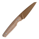 Tenable Parr G011B7 – 2.87" 14C28N Reverse Tanto Fixed Blade Knife with Brown Micarta Handle & Kydex Sheath