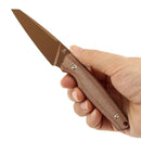 Tenable Parr G011B7 – 2.87" 14C28N Reverse Tanto Fixed Blade Knife with Brown Micarta Handle & Kydex Sheath