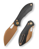 TRIVISA Batwing-CG/S JM10S-CG-14 – 2.99" 14C28N Sheepfoot Crossbar Lock Knife with Carbon Fiber G10 Handle