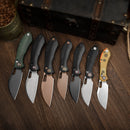 TRIVISA Batwing-CG/S JM10S-CG-14 – 2.99" 14C28N Sheepfoot Crossbar Lock Knife with Carbon Fiber G10 Handle