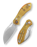 TRIVISA Batwing-YP JM10S-YP-14 – 2.99" 14C28N Sheepfoot Crossbar Lock Knife with PEI Handle
