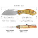 TRIVISA Batwing-YP JM10S-YP-14 – 2.99" 14C28N Sheepfoot Crossbar Lock Knife with PEI Handle