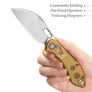 TRIVISA Batwing-YP JM10S-YP-14 – 2.99" 14C28N Sheepfoot Crossbar Lock Knife with PEI Handle