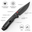 TRIVISA Butterfly-BM JM06-BM-14 – 2.99" 14C28N Clip Point Crossbar Lock Knife with Micarta Handle