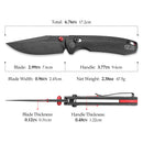 TRIVISA Butterfly-BM JM06-BM-14 – 2.99" 14C28N Clip Point Crossbar Lock Knife with Micarta Handle