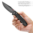 TRIVISA Butterfly-BM JM06-BM-14 – 2.99" 14C28N Clip Point Crossbar Lock Knife with Micarta Handle