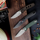 TRIVISA Butterfly-BM JM06-BM-14 – 2.99" 14C28N Clip Point Crossbar Lock Knife with Micarta Handle
