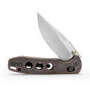 TRIVISA Butterfly-CU JM06-CU-14 – 2.99" 14C28N Clip Point Crossbar Lock Knife with Copper Handle