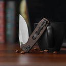 TRIVISA Butterfly-CU JM06-CU-14 – 2.99" 14C28N Clip Point Crossbar Lock Knife with Copper Handle