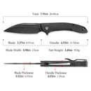 TRIVISA Cuckoo-BM TY30-BM-14 – 3.37" 14C28N Sheepfoot Liner Lock Knife with Micarta Handle