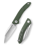 TRIVISA Cuckoo-GM TY30-GM-14 – 3.37" 14C28N Sheepfoot Liner Lock Knife with Micarta Handle