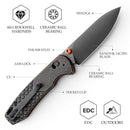 Close-up of TRIVISA Dragonfly-CU JM03-CU-14 with textured copper handle and detailed blade