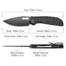 TRIVISA Gecko-BM JM04-BM-14 – 3.4" 14C28N Drop Point Liner Lock Knife with Micarta Handle