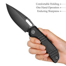 TRIVISA Gecko-BM JM04-BM-14 – 3.4" 14C28N Drop Point Liner Lock Knife with Micarta Handle