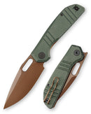 TRIVISA Gecko-GM JM04-GM-14 – 3.4" 14C28N Drop Point Liner Lock Knife with Micarta Handle