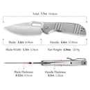 TRIVISA Gecko-P JM04-P-M – 3.4" M390 Drop Point Liner Lock Knife with Titanium Handle