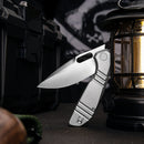 TRIVISA Gecko-P JM04-P-M – 3.4" M390 Drop Point Liner Lock Knife with Titanium Handle
