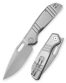TRIVISA Gecko-S JM04-S-M – 3.4" M390 Drop Point Liner Lock Knife with Titanium Handle