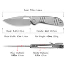 TRIVISA Gecko-S JM04-S-M – 3.4" M390 Drop Point Liner Lock Knife with Titanium Handle