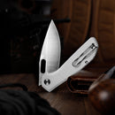 TRIVISA Gecko-WG JM04-WG-14 3.4" drop point liner lock knife with G10 handle