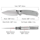 Closed TRIVISA Hornet-03G JM01-GG-14 with pocket clip and handle details