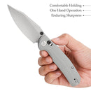 TRIVISA Hornet-03G JM01-GG-14 – 3.34" 14C28N Drop Point Axis Lock Knife with G10 Handle