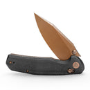 TRIVISA Hornet-BM JM01-BM-14 – 3.34" 14C28N Drop Point Crossbar Lock Knife with Micarta Handle