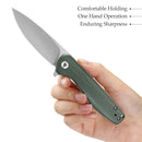 TRIVISA Hummingbird-GM JM07-GM-14 – 2.9" 14C28N Drop Point Liner Lock Knife with Micarta Handle