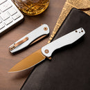 TRIVISA Hummingbird-WG JM07-WG-14 – 2.9" 14C28N Drop Point Liner Lock Knife with G10 Handle