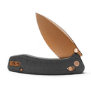 TRIVISA Koala-CG JM02-CG-N – 2.56" N690 Drop Point Crossbar Lock Knife with Carbon Fiber G10 Handle