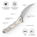 TRIVISA Lacerta-AL TY19-AL-14 – 3.34" 14C28N Pointed Liner Lock Knife with Aluminum Foil Handle