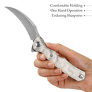 TRIVISA Lacerta-AL TY19-AL-14 – 3.34" 14C28N Pointed Liner Lock Knife with Aluminum Foil Handle