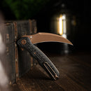 TRIVISA Lacerta-CG TY19-CG-14 – 3.34" 14C28N Pointed Liner Lock Knife with Carbon Fiber G10 Handle