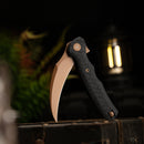 TRIVISA Lacerta-CG TY19-CG-14 – 3.34" 14C28N Pointed Liner Lock Knife with Carbon Fiber G10 Handle