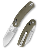TRIVISA Lamb-03G TY26-G-N – 3.01" N690 Sheepfoot Crossbar Lock Knife with G10 Handle