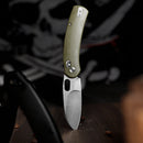 TRIVISA Lamb-03G TY26-G-N – 3.01" N690 Sheepfoot Crossbar Lock Knife with G10 Handle