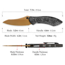 TRIVISA Rhino-RG JM08-RG-M – 3.2" M390 Drop Point Frame Lock Knife with Carbon Fiber Titanium Handle