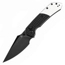 Tenable Fenrir T1034S2 – 3.45" Blackwash 14C28N Blade, Black Aluminum (Frag) + Plain Aluminum Handle