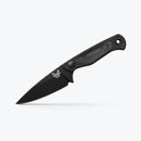 Benchmade Dacian 203BK-02 3.54" Black Cerakote CPM-Magnacut Black Micarta Handles Spear Point Ambidextrous Leather/Boltaron Sheath