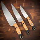 BENCHMADE 3 PIECE KITCHEN CUTLERY SET 4000-02 MAPLE VALLEY RICHLITE/BLACK G-10 HANDLES