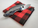 Spyderco Drunken – 3.5" S90V Stonewashed Plain Blade, Carbon Fiber/Titanium Handles, Frame Lock – C235CFTIP