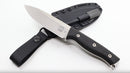White River Ursus 45 Fixed Blade Knife – 4.5in Magnacut Steel, Black Burlap Micarta Handles