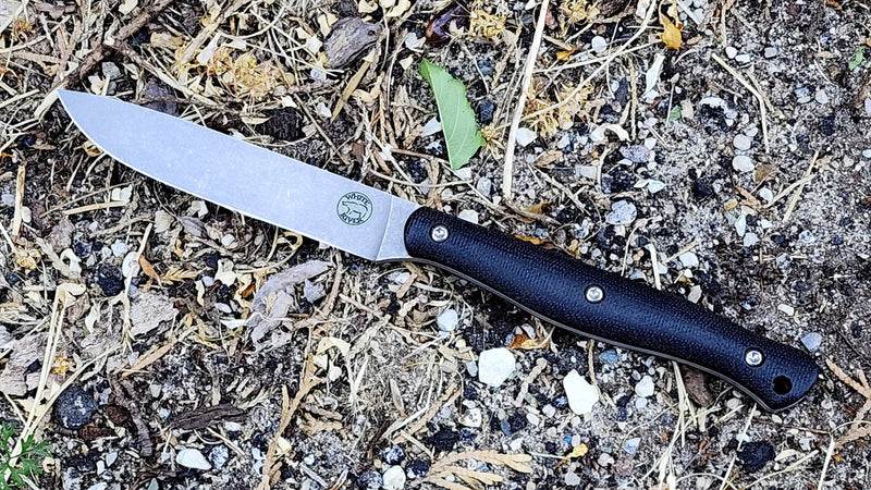 White River Exodus 4 Jackalope Fixed Blade Knife – 3.88" S35VN Steel, Black Canvas Micarta, USA Made