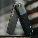 Vero Engineering Avid 2 – 3.25" S45VN Cleaver Stonewashed Gray & Black G10 Knife