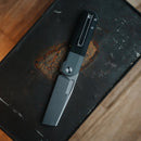 Vero Engineering Avid 2 – 3.25" S45VN Cleaver Stonewashed Gray & Black G10 Knife
