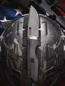 Pro-Tech Synapse 2 Operator VERO2103 MM-OP open position showing black solid aluminum handle and tritium push button